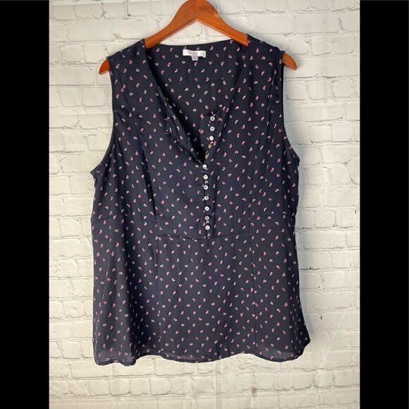 Q&A Sleeveless Blouse 1X  - Picture 1 of 14